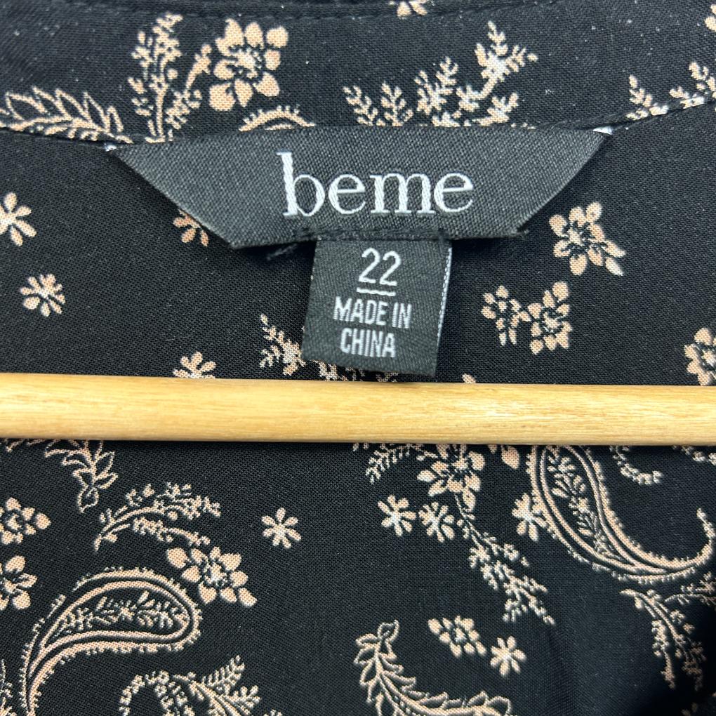 Beme Black Paisley Shirt - Size 22