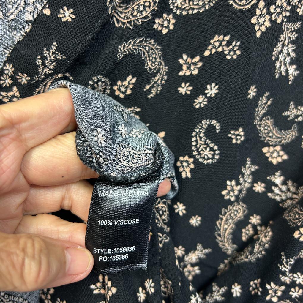 Beme Black Paisley Shirt - Size 22