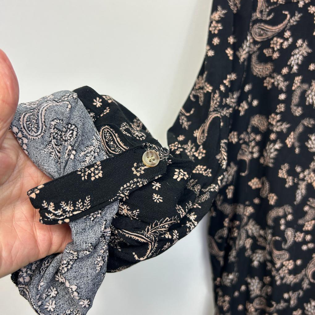 Beme Black Paisley Shirt - Size 22