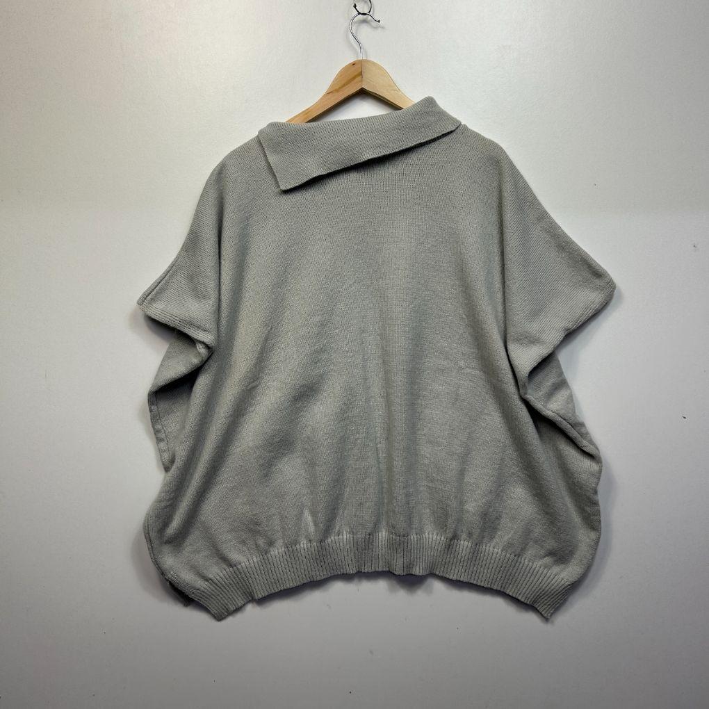 Capture Grey Knit Poncho Top - One Size