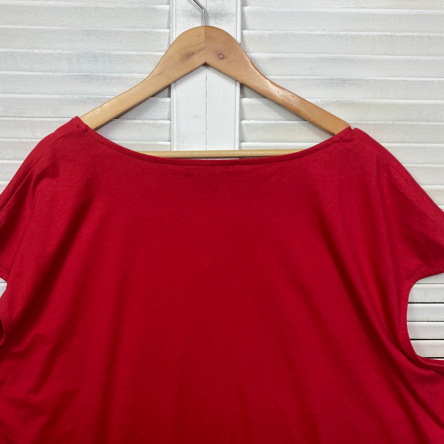 Beme Top Size 3XL 22 24 Plus Red Casual Tee New 100% Cotton