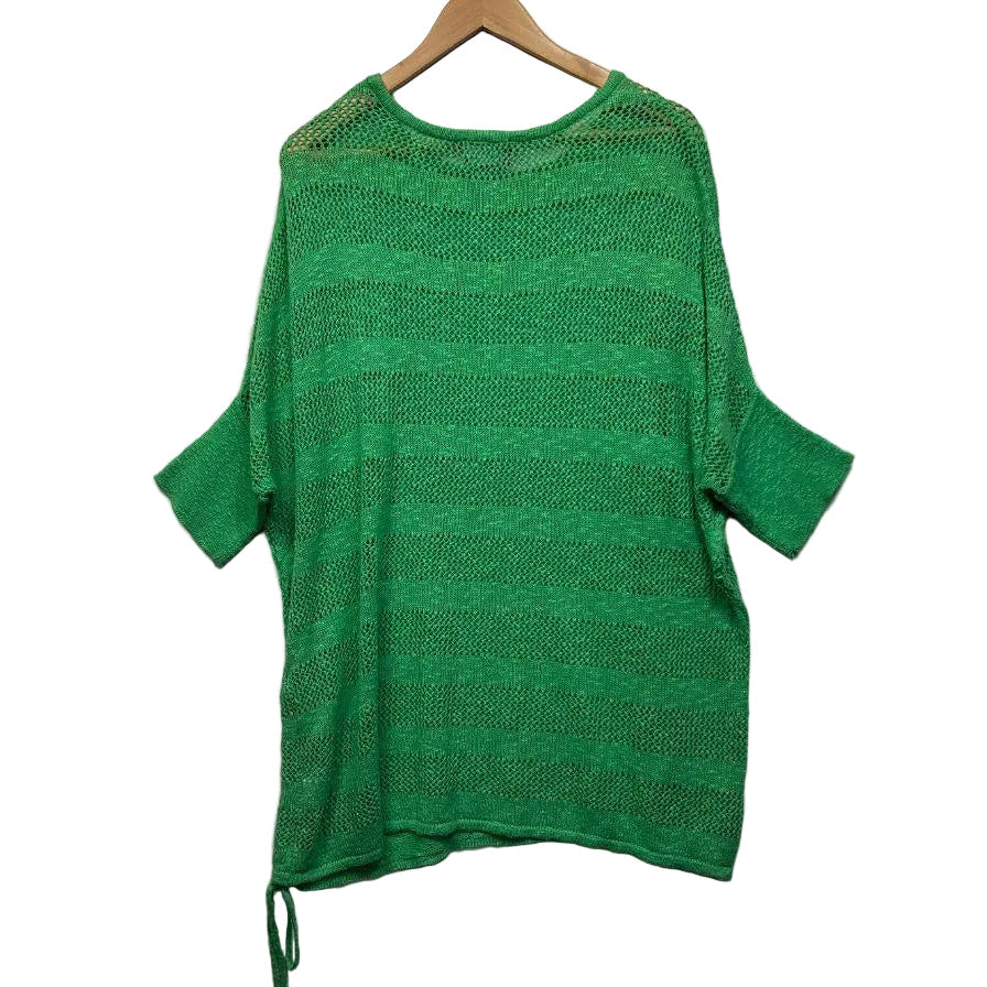 Sara Green Knit Sheer Cotton Top - Size 16/18