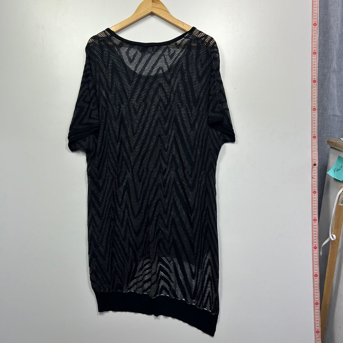 Taking Shape Black Knitwear Sheer Top - Size 22/XL