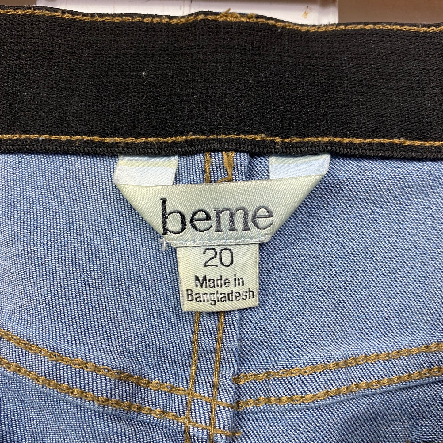 Beme Jeans Size 20 Plus Blue Denim Elastic Waist