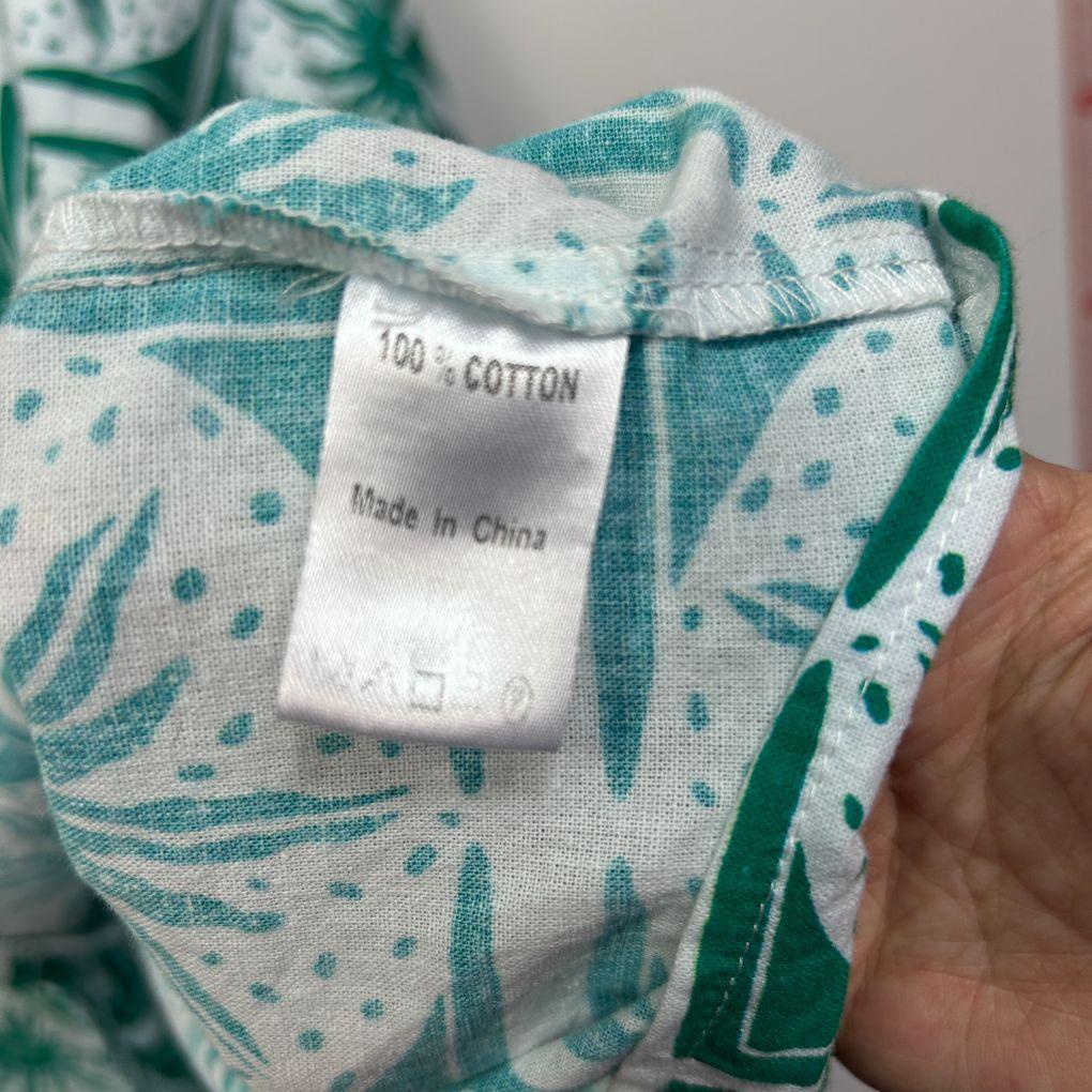 Henry Oscar Green Cotton Top - Size 24