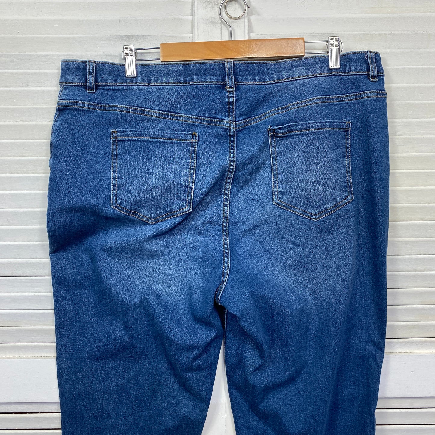 Beme Jeans Size 20 Plus Blue Denim Elastic Waist