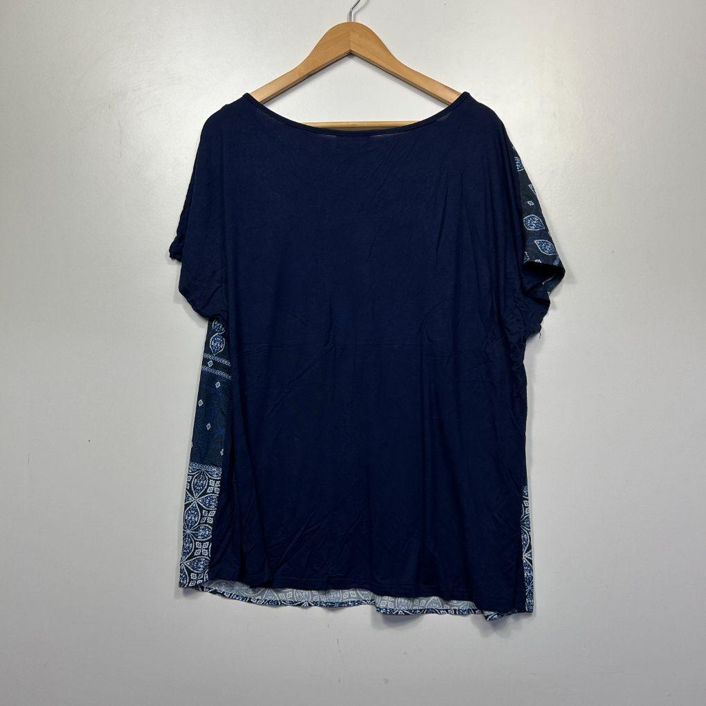 Autograph Navy Paisley Top - Size 18