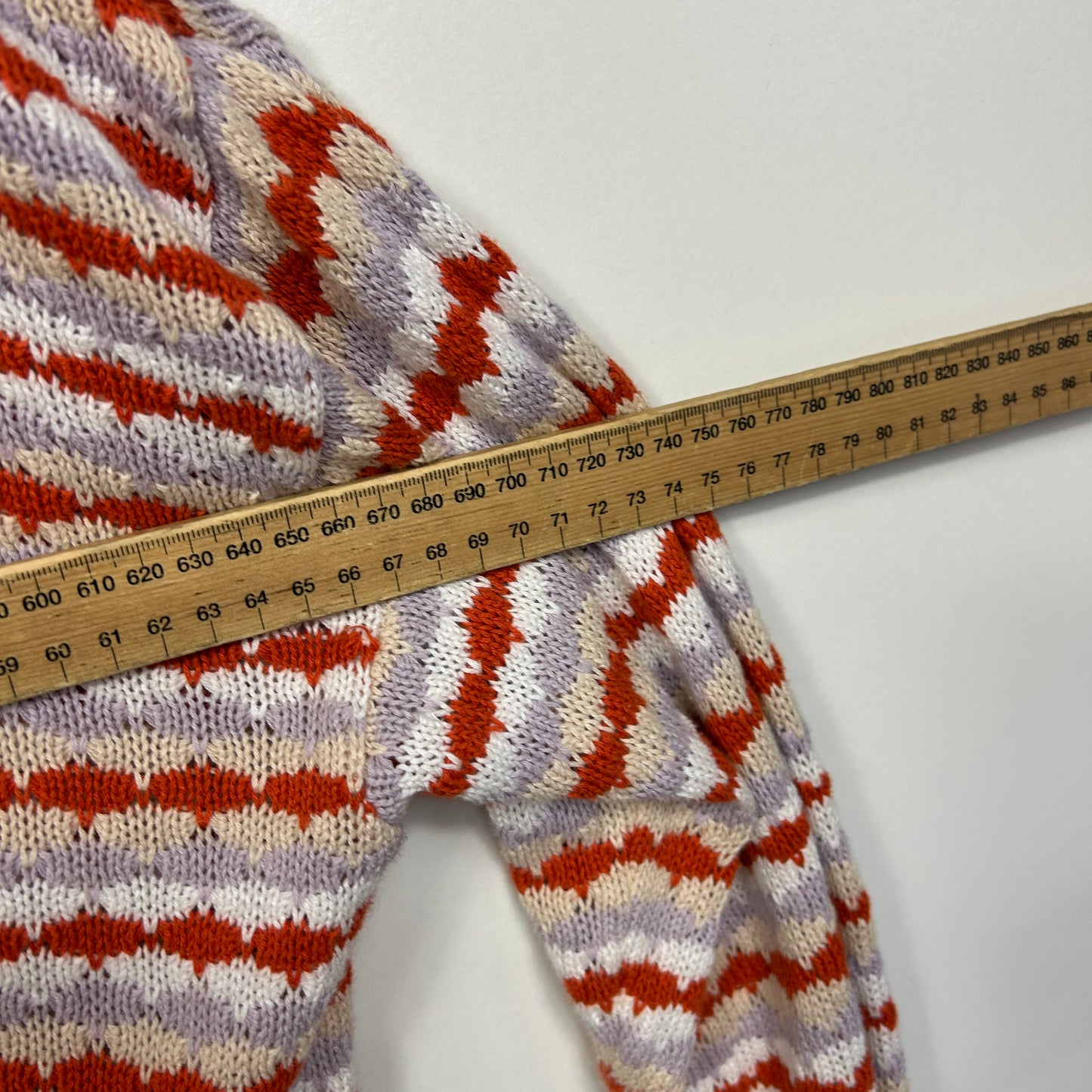Avella Multicoloured Striped Cardigan Jumper - Size 16