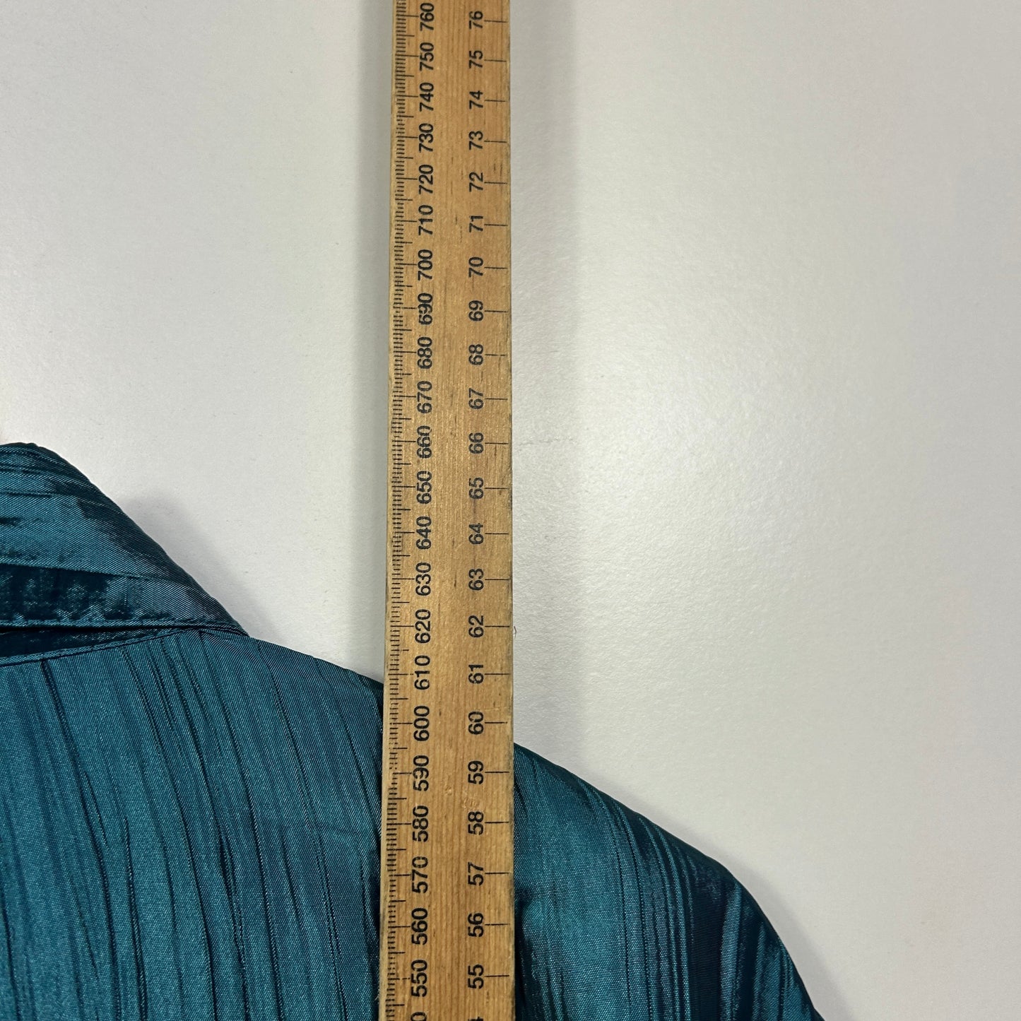 Liz Jordan Teal Crinkle Cocktail Top - Size L