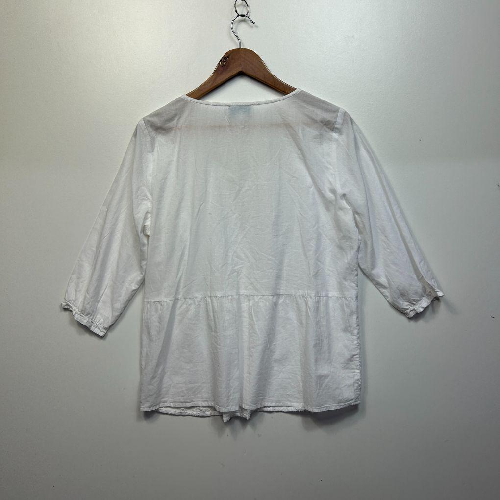 Established White Cotton Top - Size 14