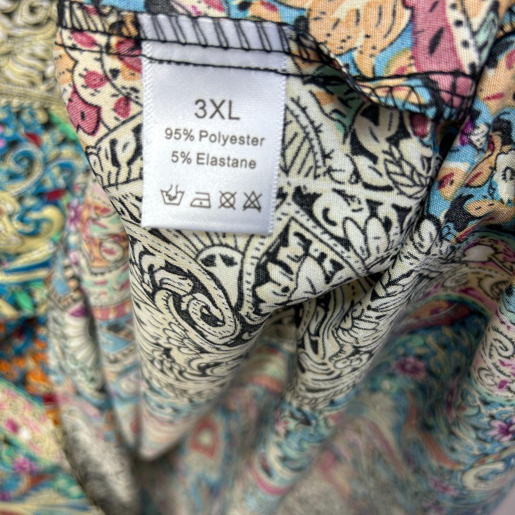 Multicoloured Paisley Top - Size 3XL