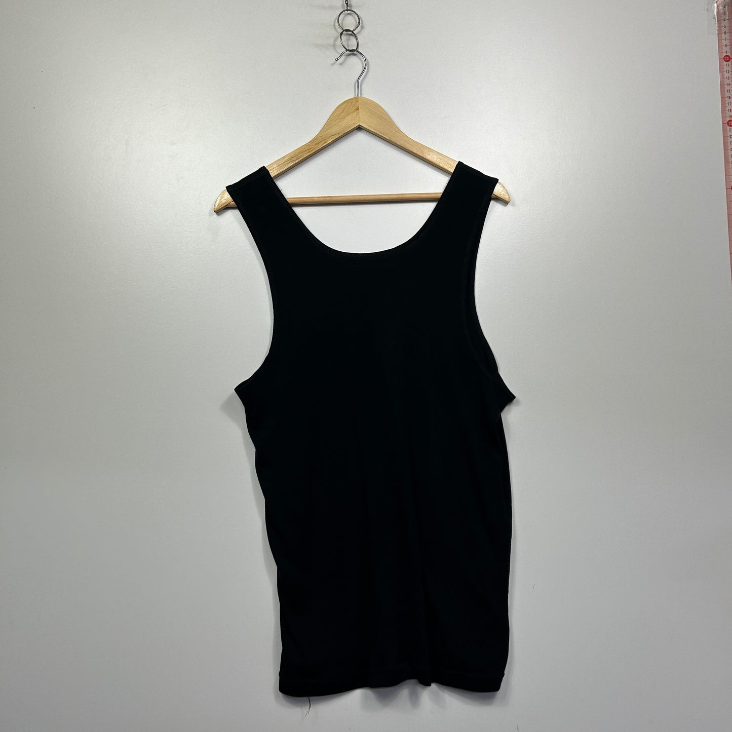 Barely Black Cotton Singlet - Size XL
