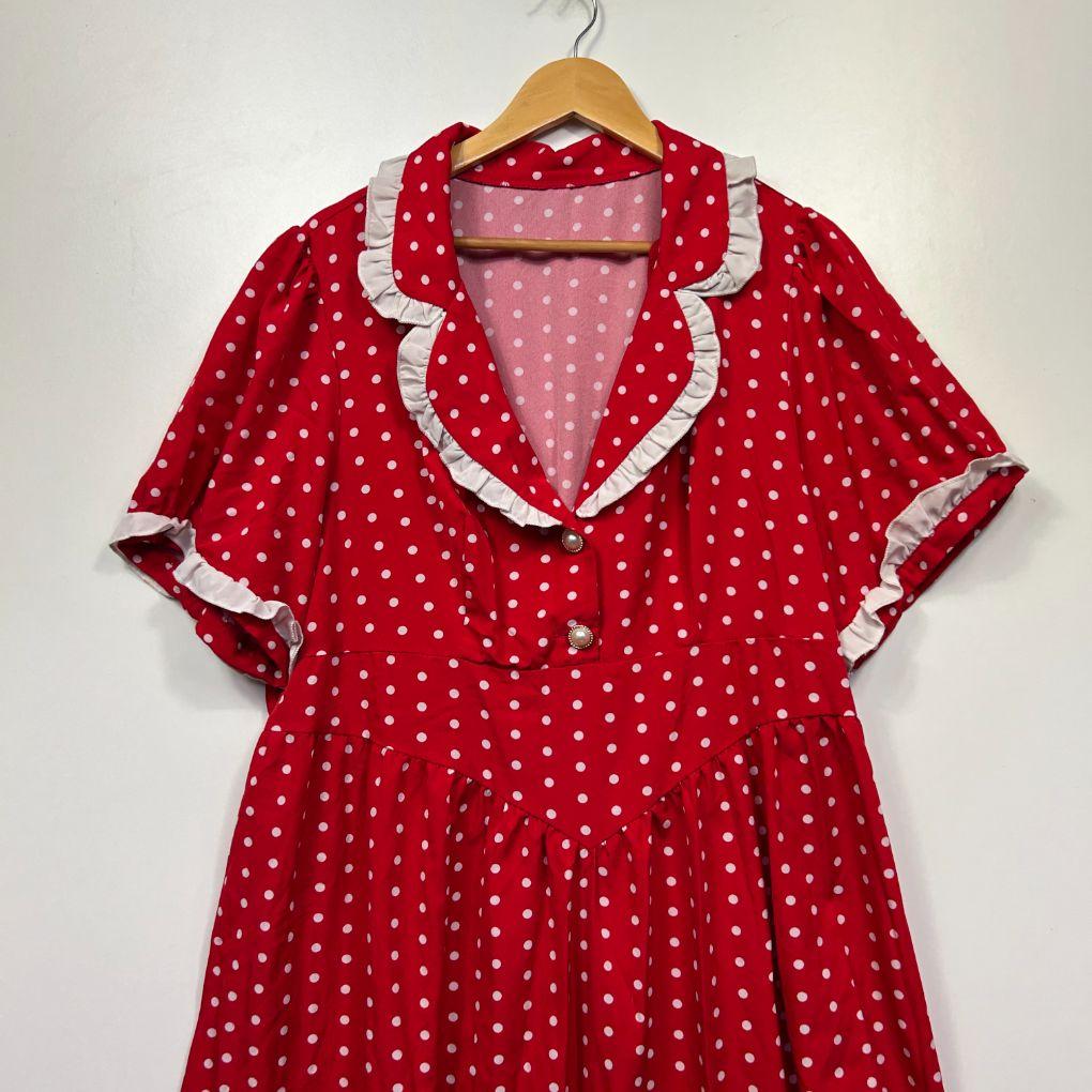 Shein Curve Red Polka Dot Dress - Size 22