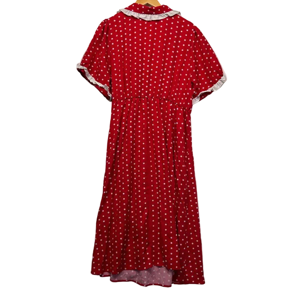 Shein Curve Red Polka Dot Dress - Size 22