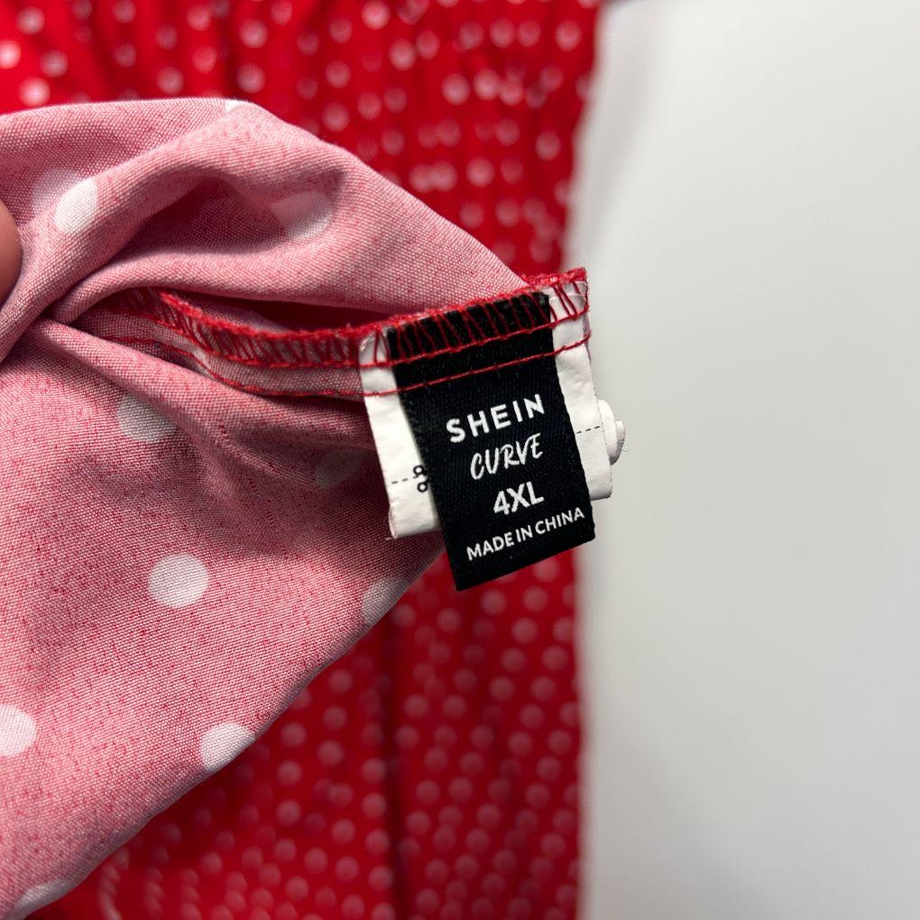 Shein Curve Red Polka Dot Dress - Size 22