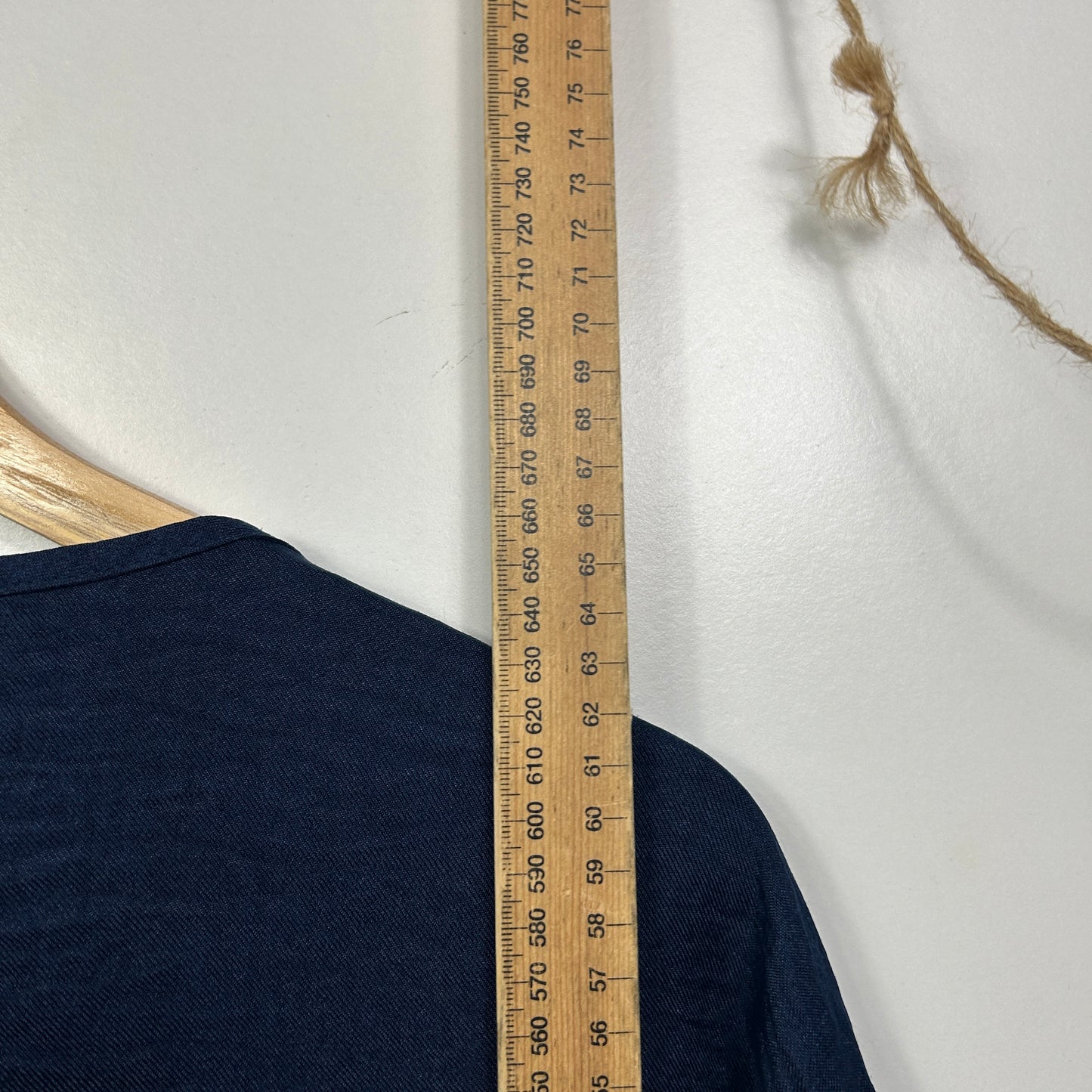 Shein Curve Navy Button-Front Top - Size 1XL