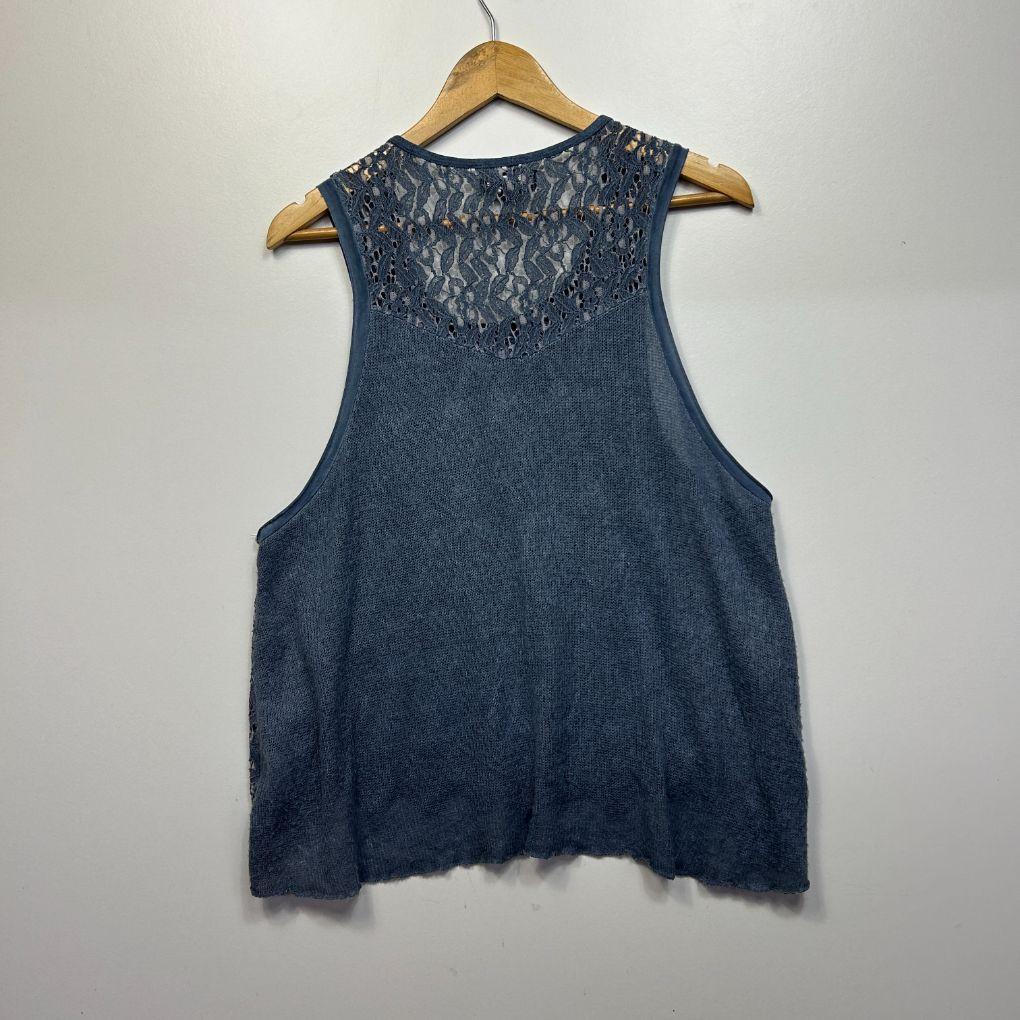 Caroline Morgan Indigo Sleeveless Top - Size 16