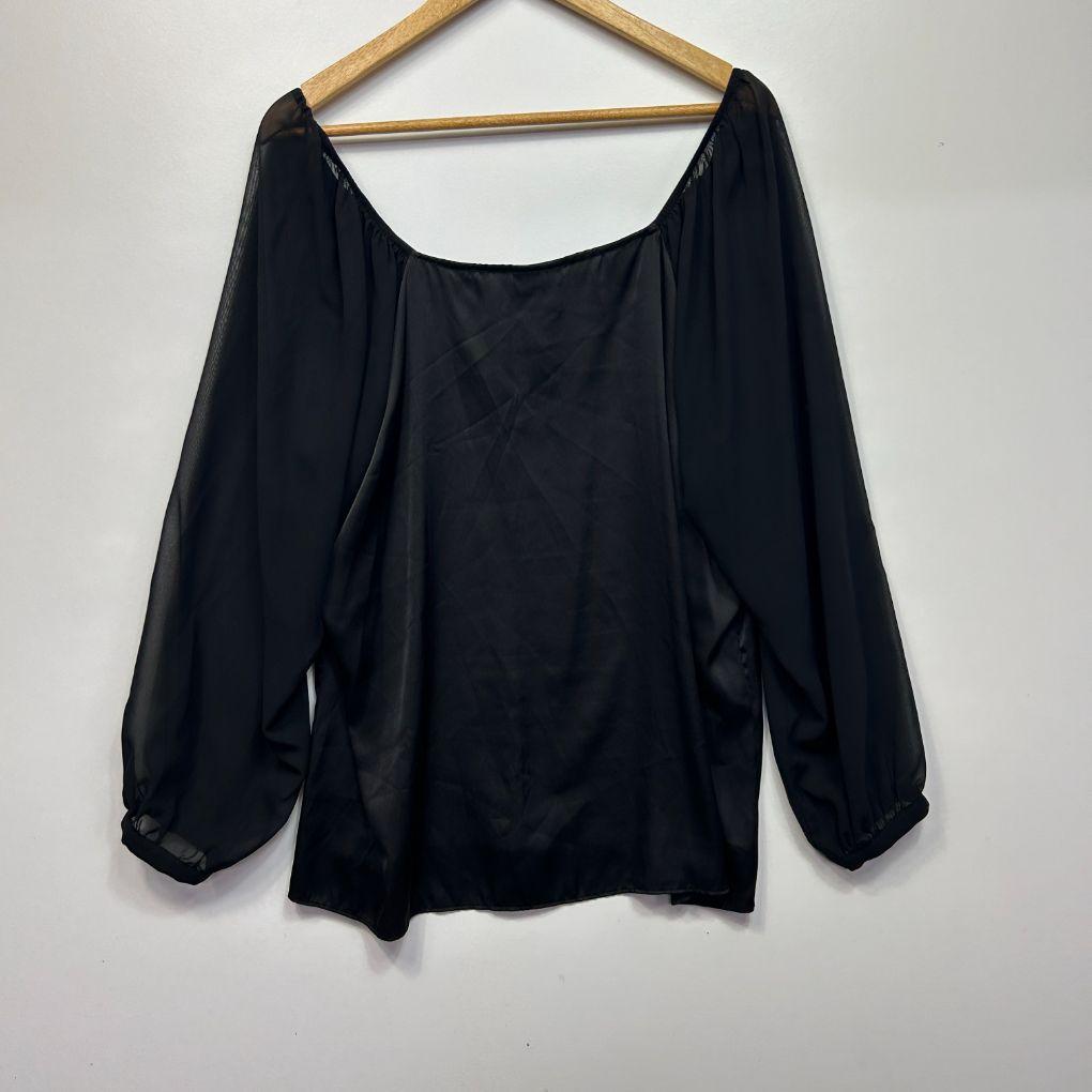 City Chic Black Top - Size 16/S