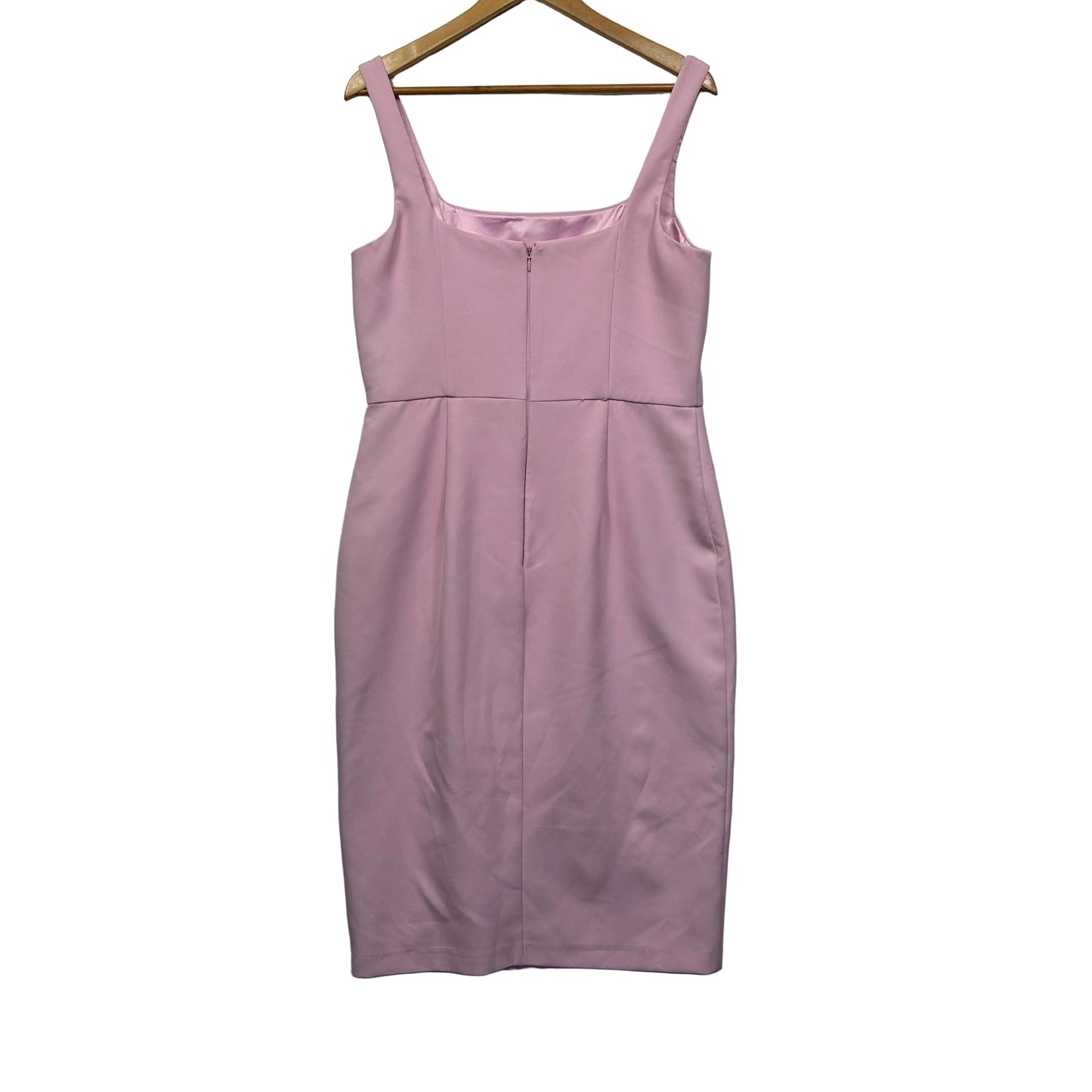 Forever New Emily Square Neck Pink Midi Dress - Size 14