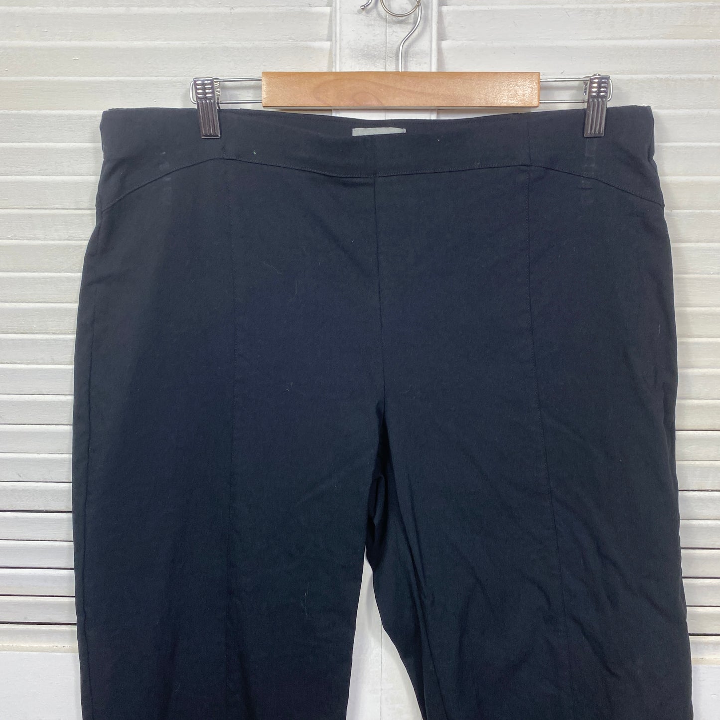 Suzanne Grae Cropped Pants Size XL 16 Black Pull On