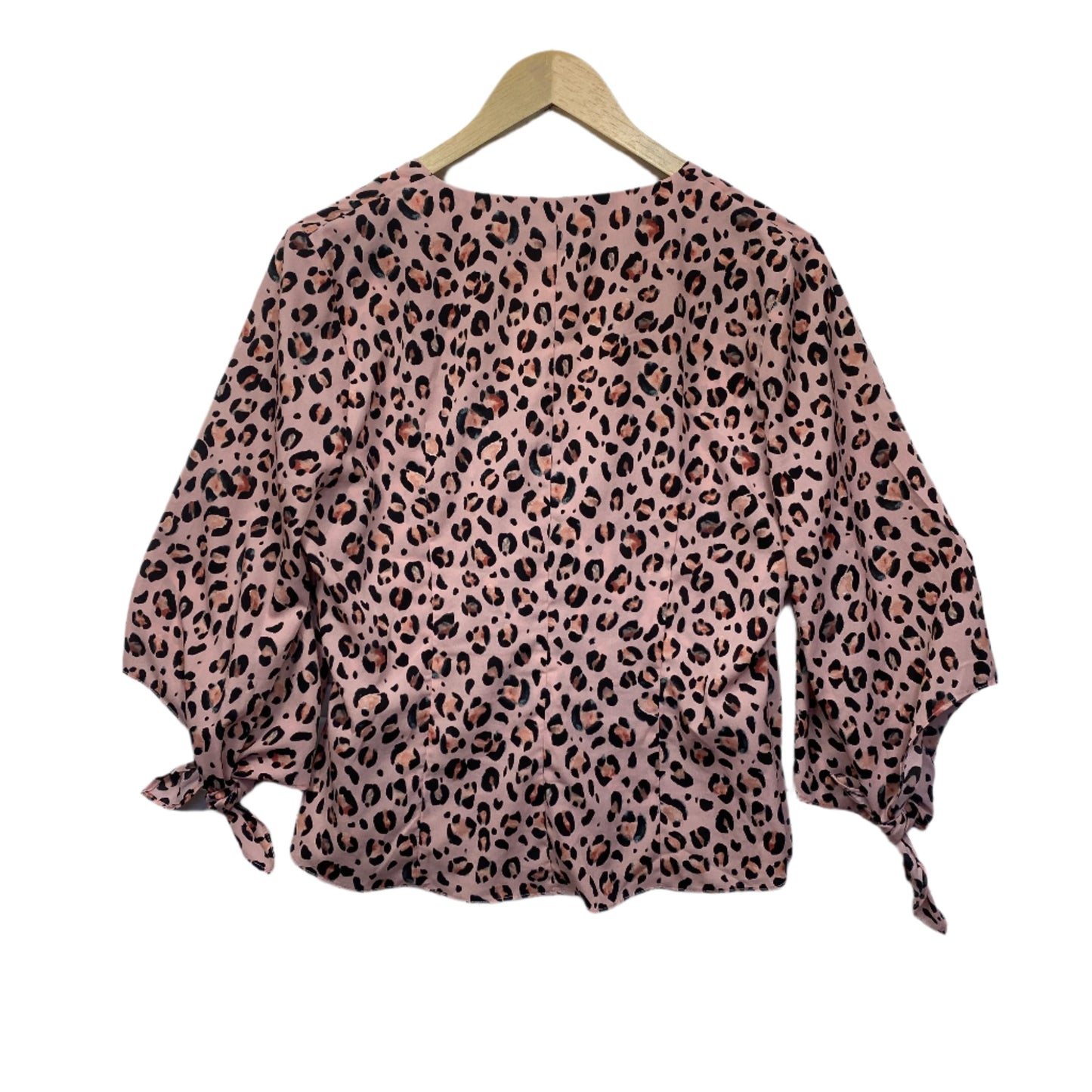 Portmans Top Size 14 Pink Long Sleeve Animal Print