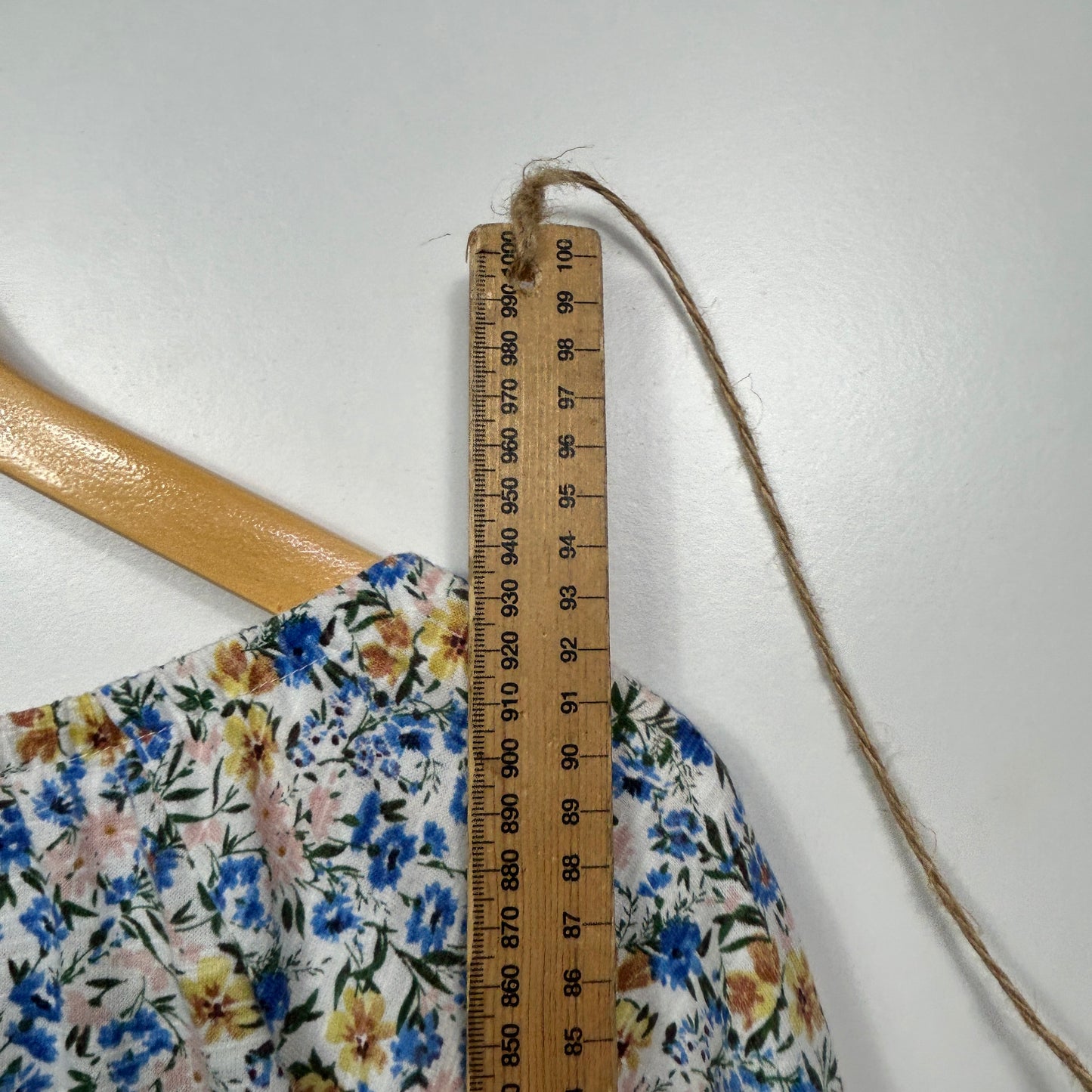 Suzanne Grae Blue & Yellow Floral Midi Dress - Size L