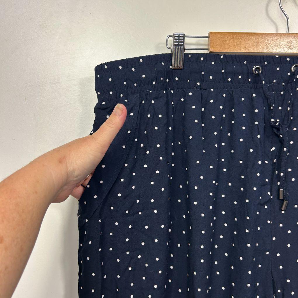 Autograph Navy Polka Dot Pants - Size 24