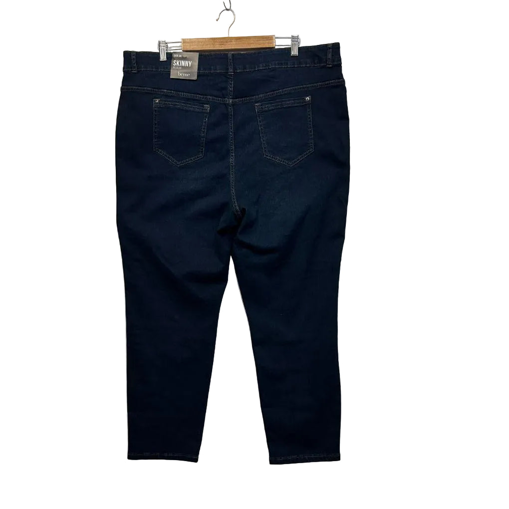 beme Blue Skinny Jeans Dark Wash Jeans - Size 24