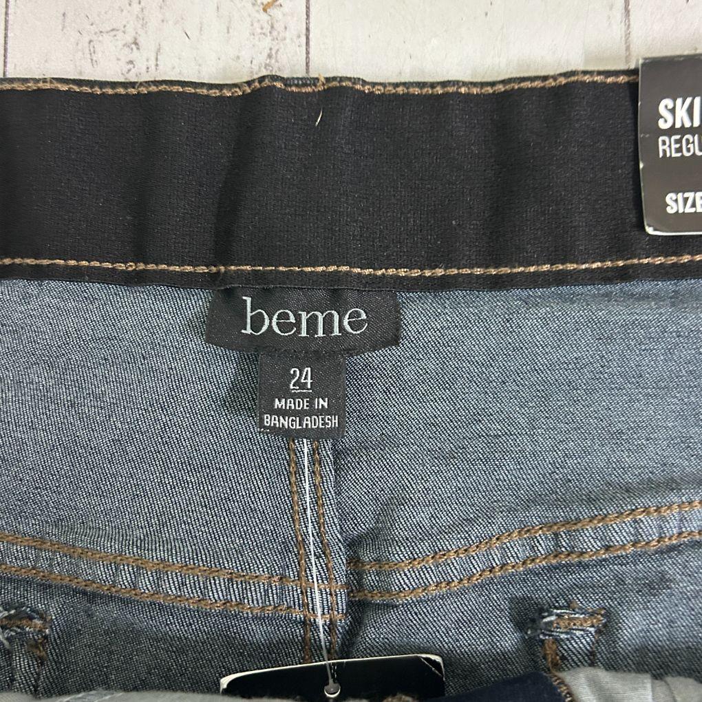 beme Blue Skinny Jeans Dark Wash Jeans - Size 24