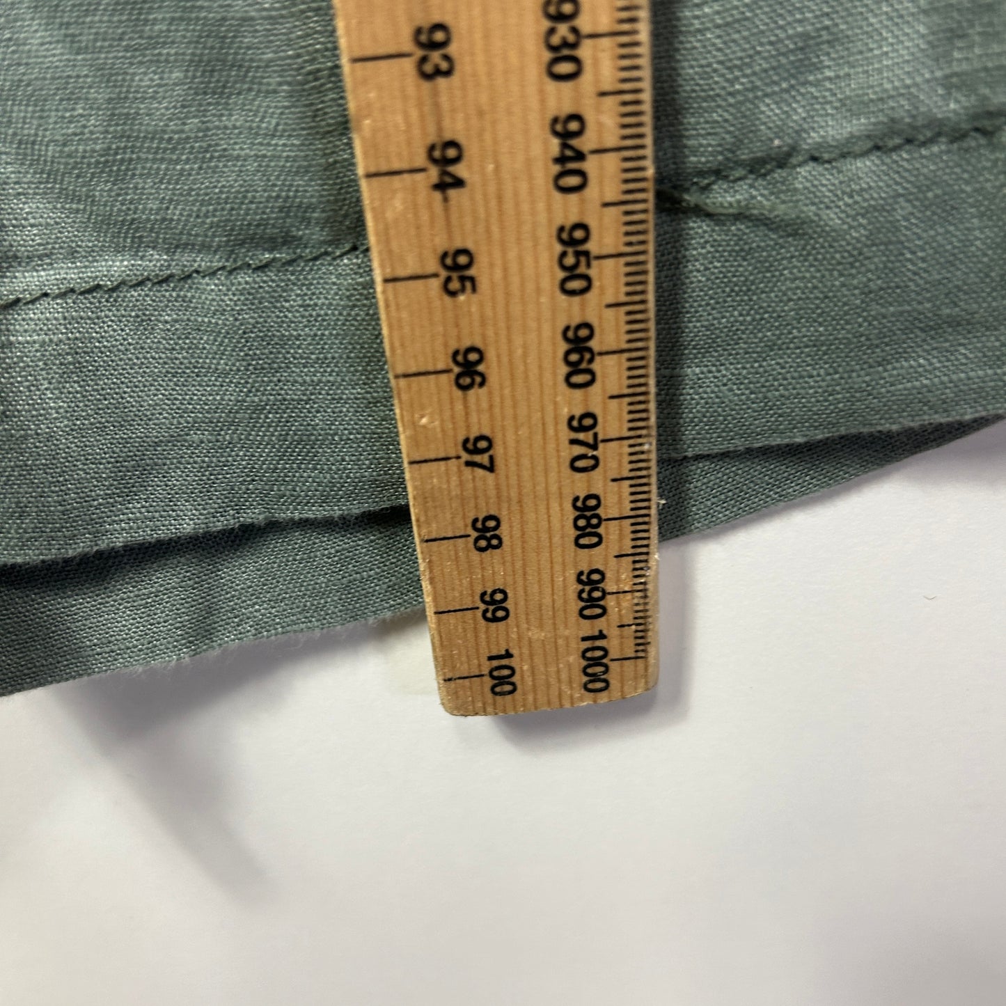 Just Jeans Linen Pants Size 14 Green Slim Fit Mid Rise Ankle Length Pockets