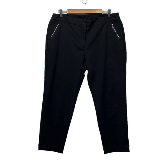 Suzanne Grae Pants Size 14 Black Pockets Cotton Blend