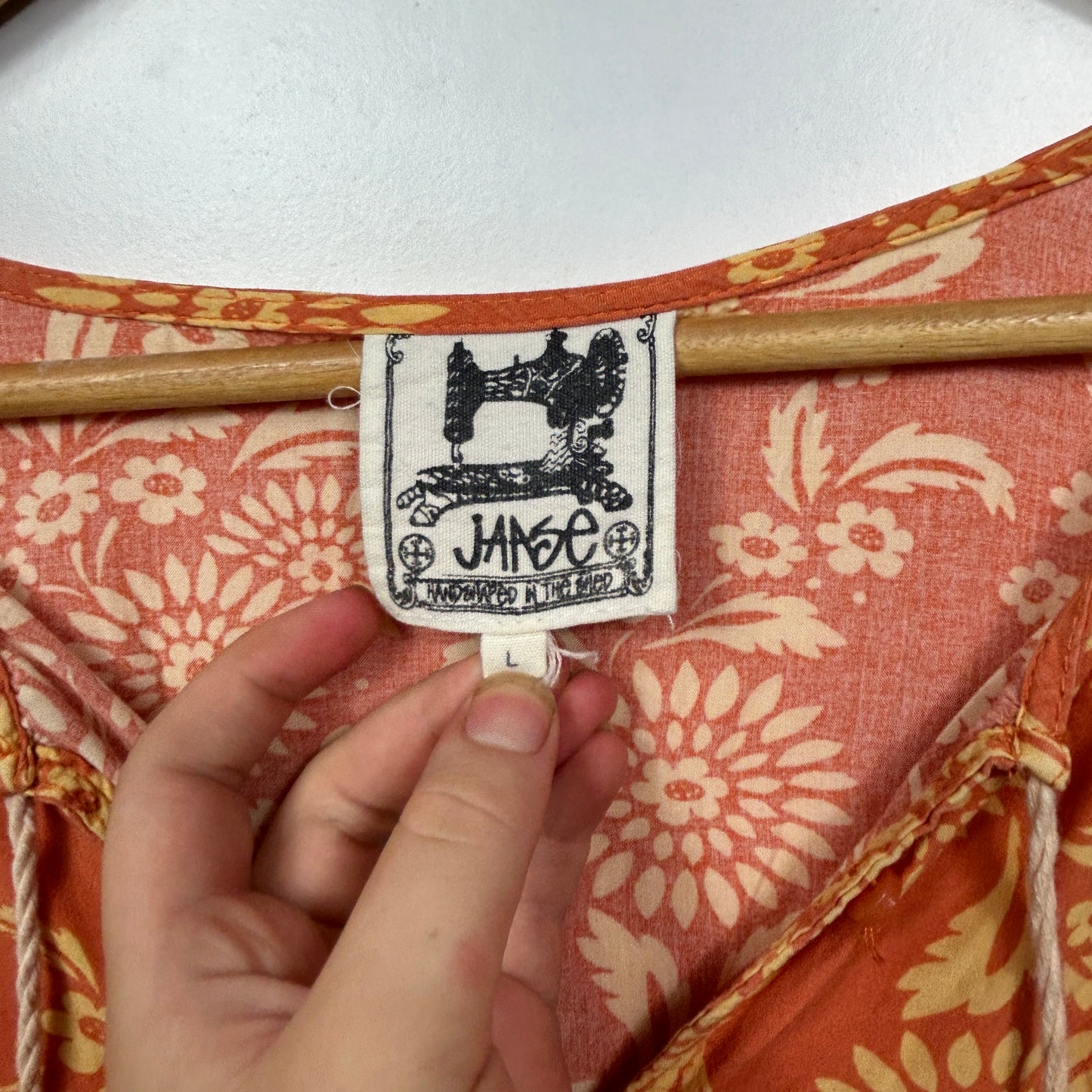 Jaase Coral Floral Boho Print Top - Size L