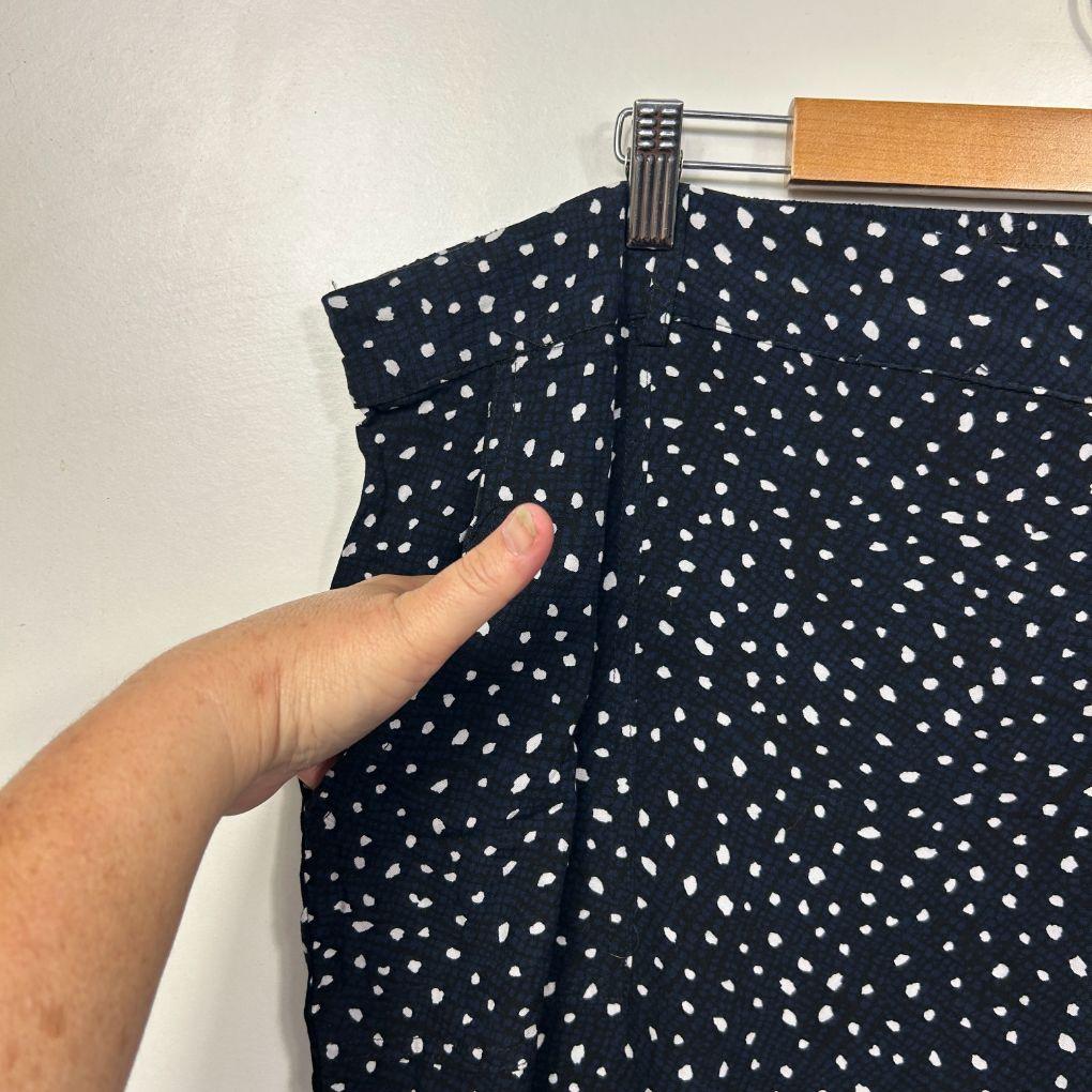 Autograph Navy Polka Dot Pants - Size 24