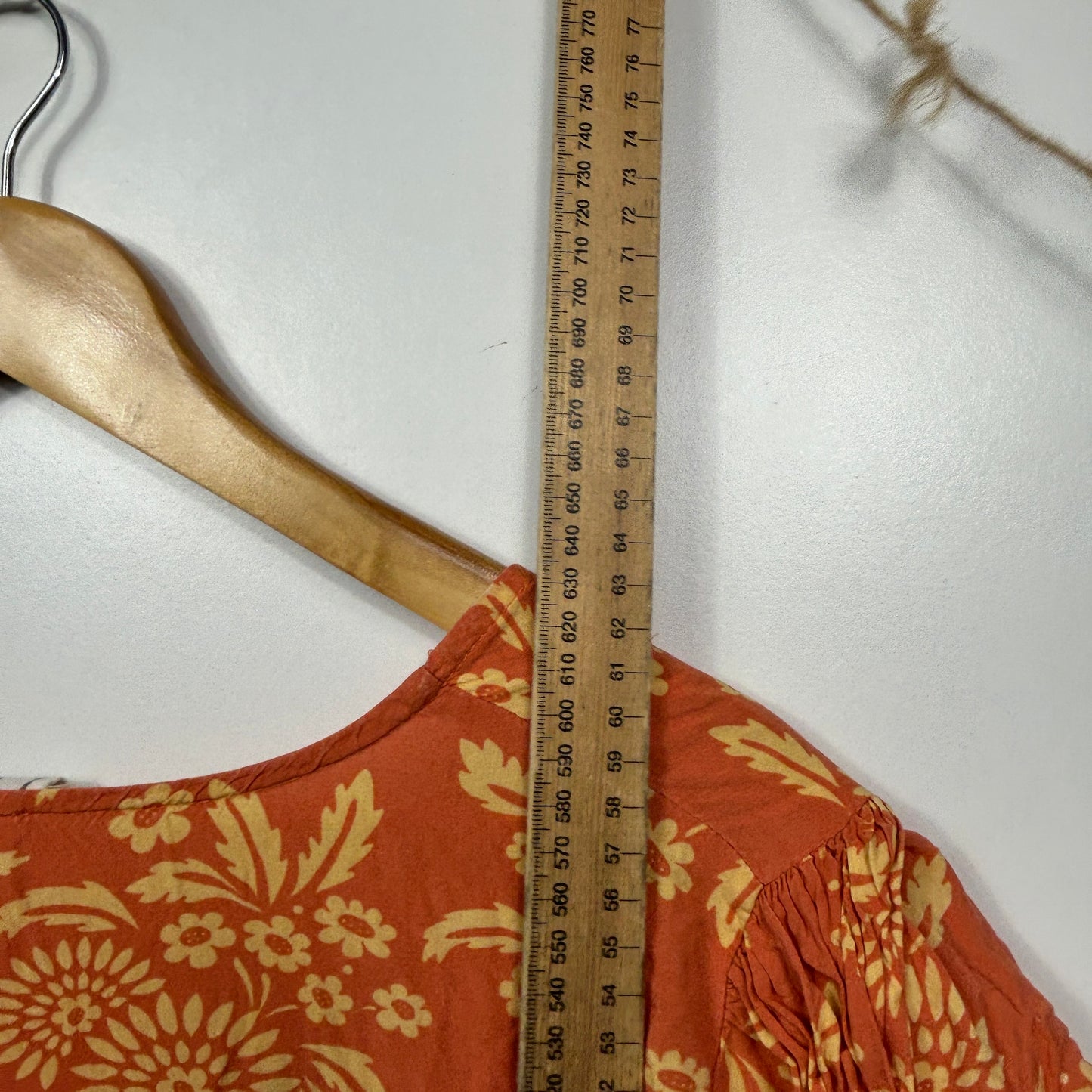 Jaase Coral Floral Boho Print Top - Size L