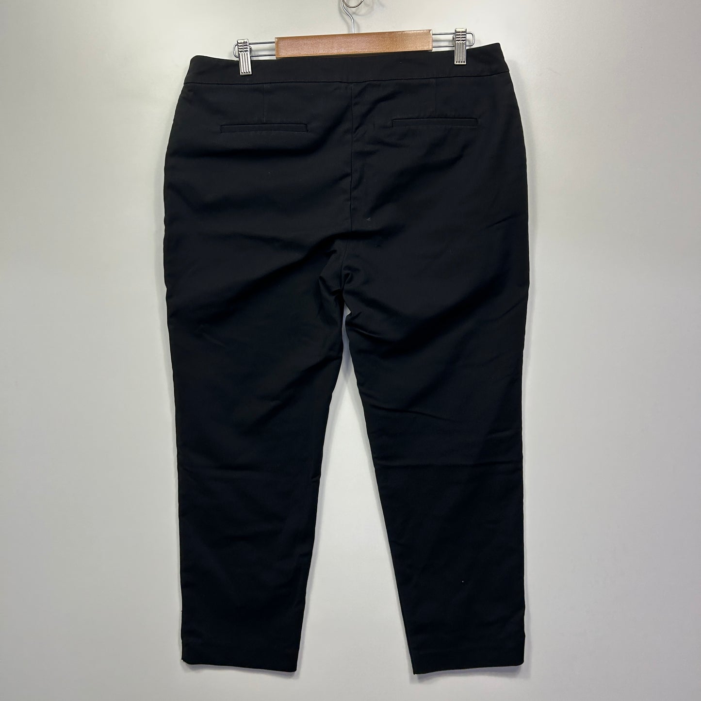 Suzanne Grae Pants Size 14 Black Pockets Cotton Blend