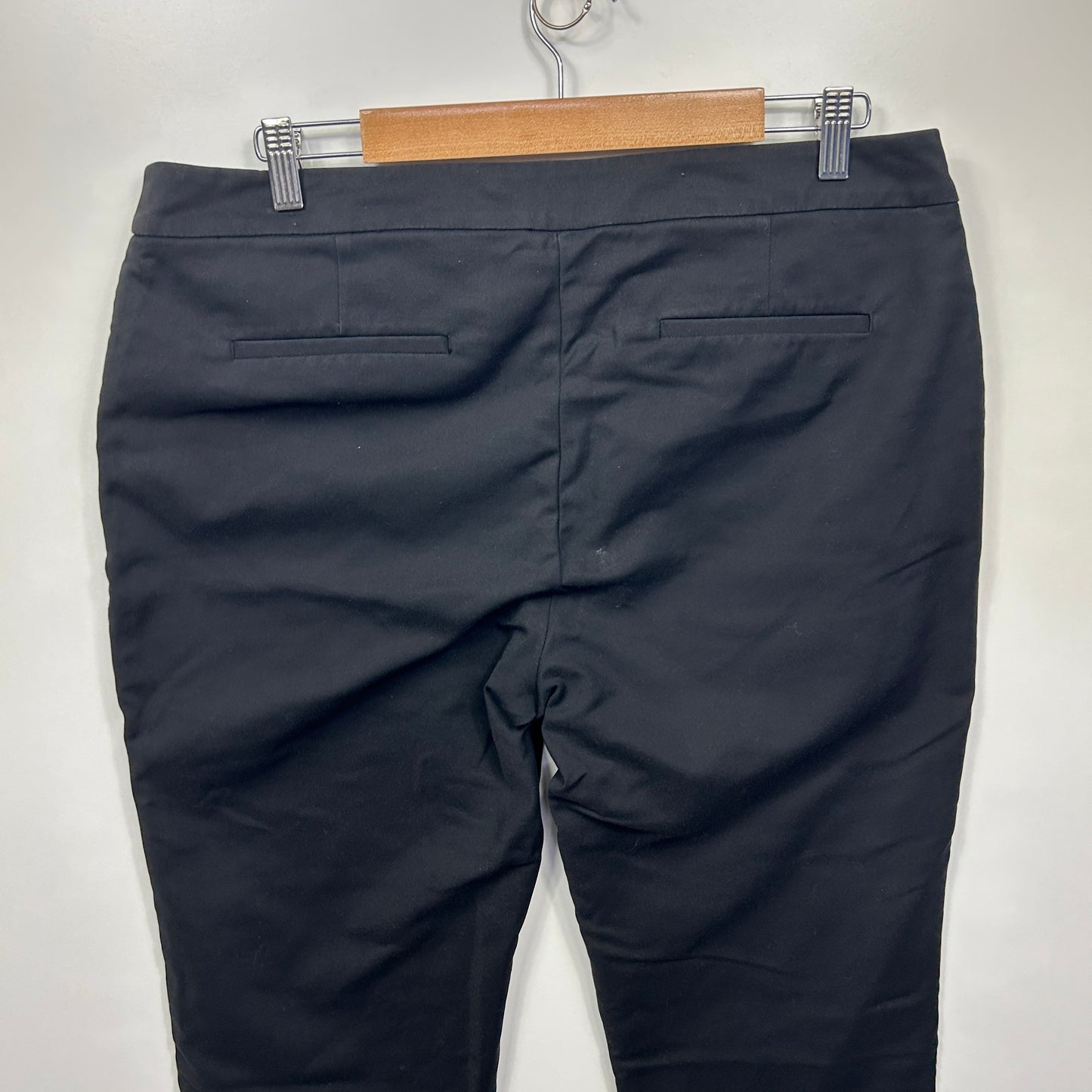 Suzanne Grae Pants Size 14 Black Pockets Cotton Blend