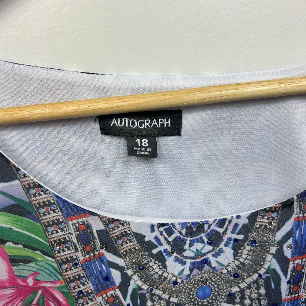 Autograph Multicoloured Top - Size 18