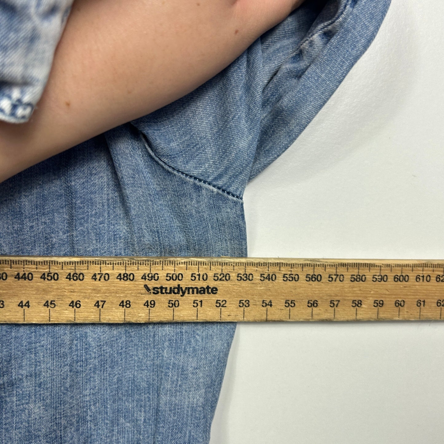 The 1964 Denim Company Chambray Button Up Shirt - Size 14