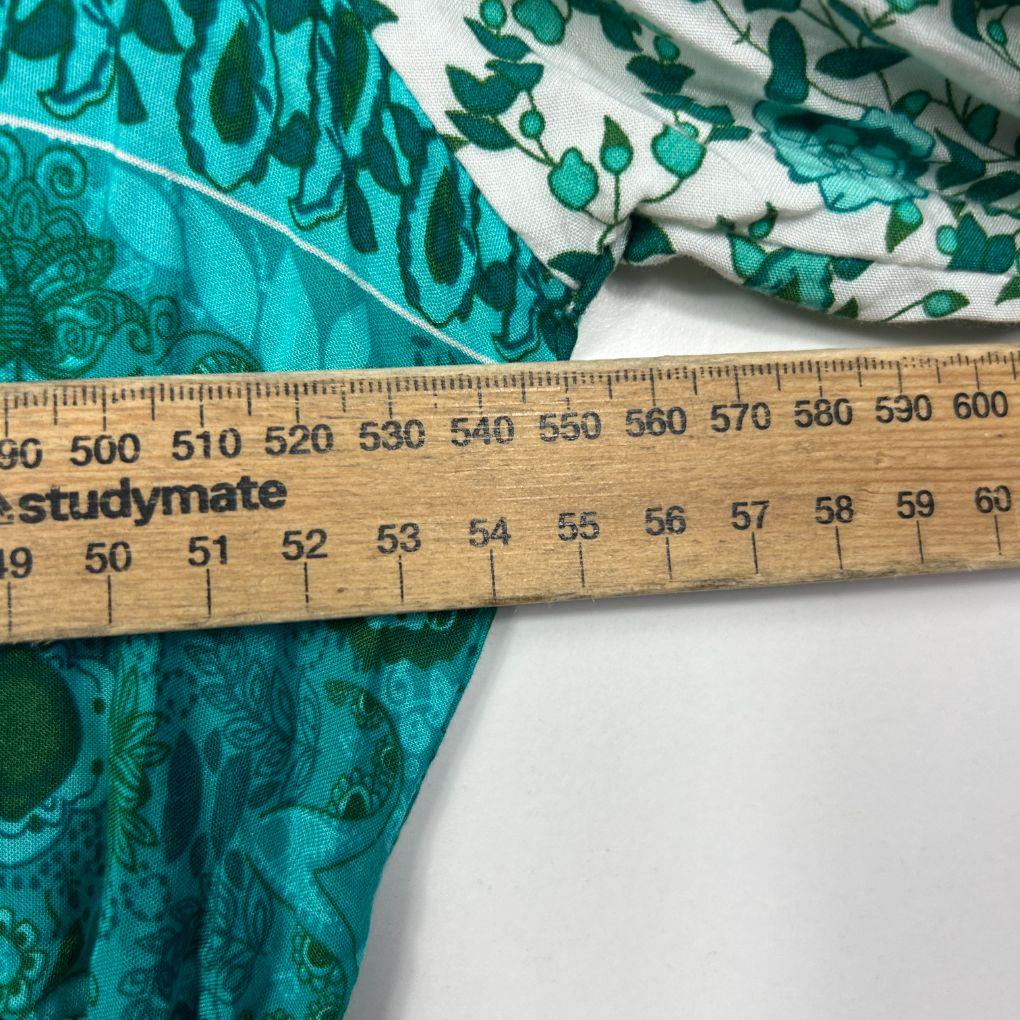Teal Floral Boho Maxi Dress - Size 16