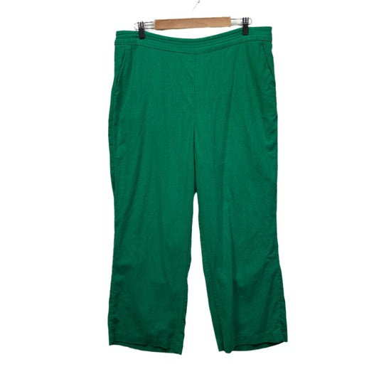 Millers Linen Blend Pants Size 18 Green Pockets