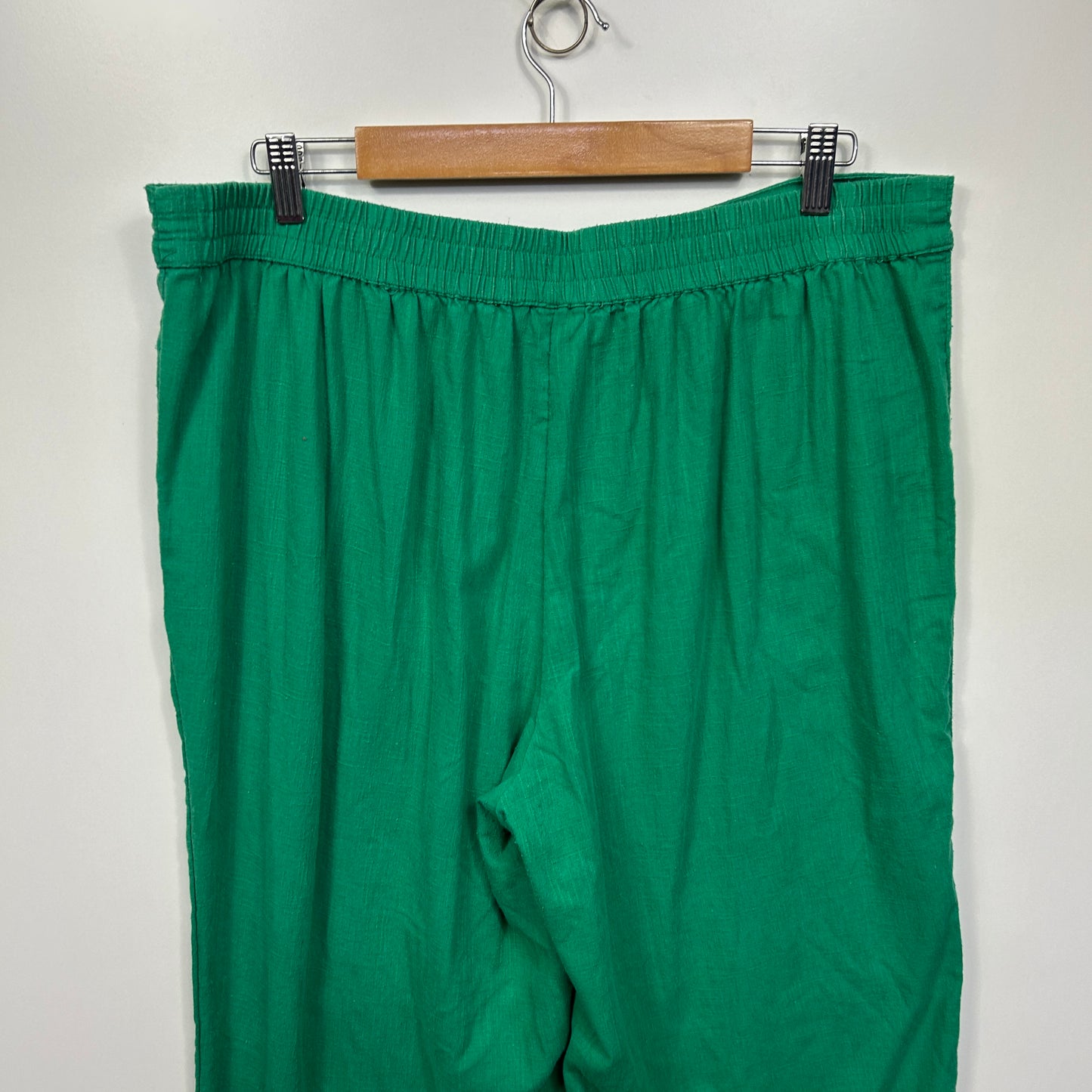 Millers Linen Blend Pants Size 18 Green Pockets