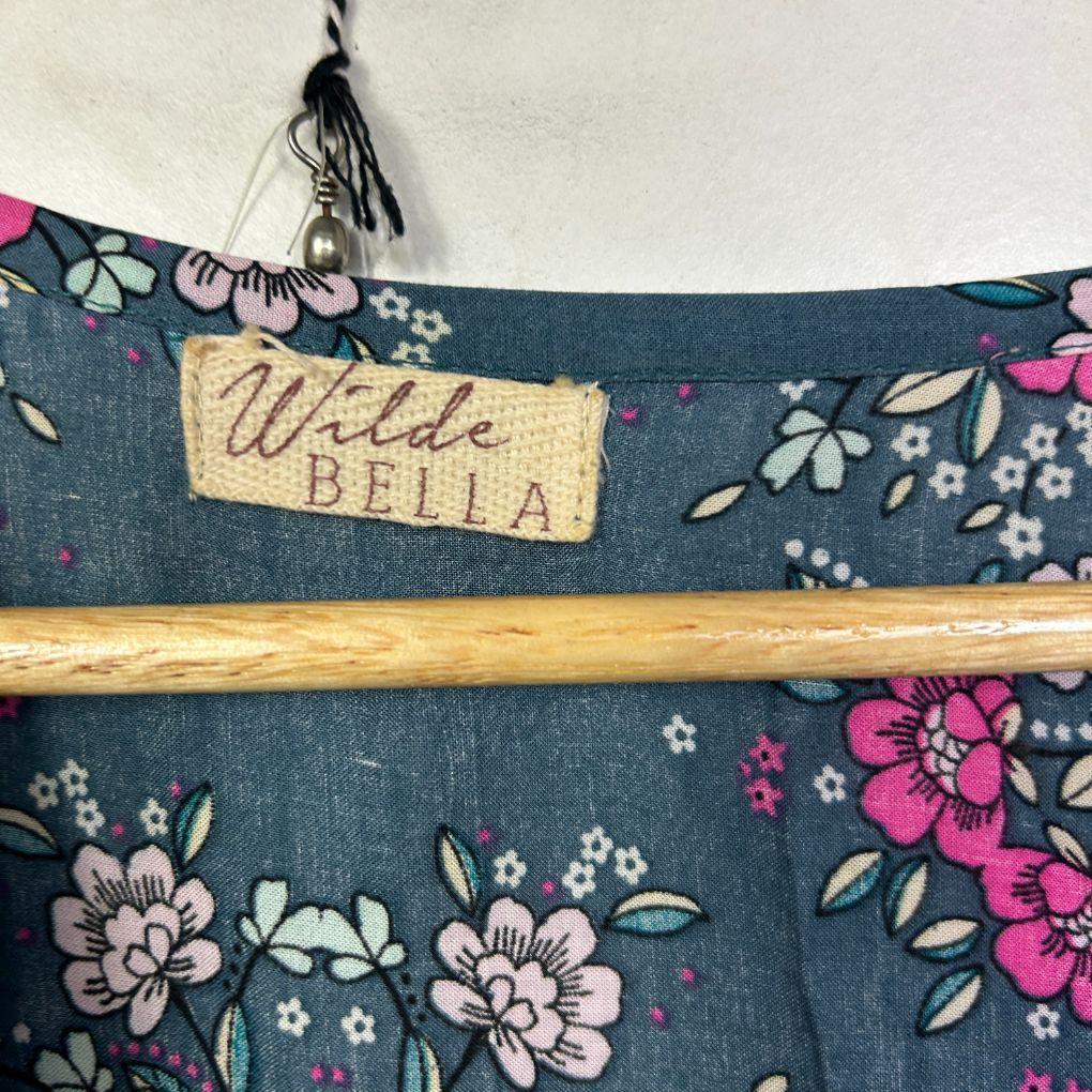 Wilde Bella Teal Floral Boho Maxi Dress - Size 16