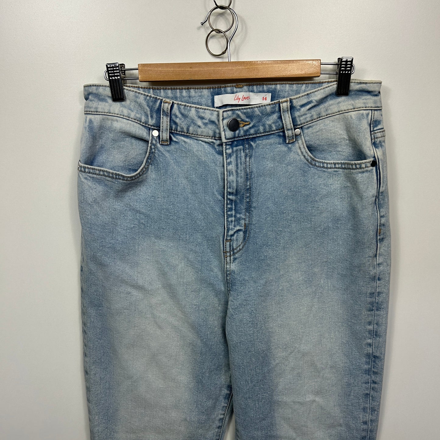 Lily Loves Jeans Size 14 Blue Bootcut Denim Pockets