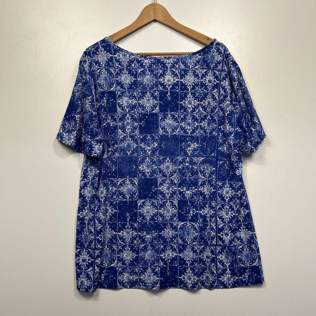 Regatta Woman Blue Print Top - Size L