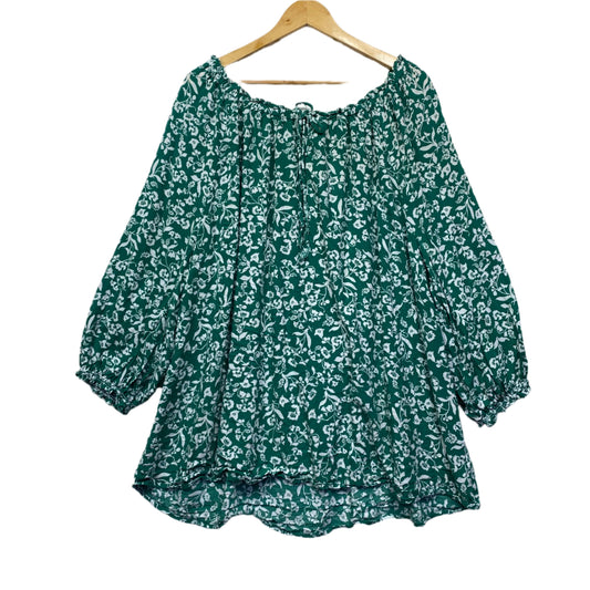 Autograph Tops Size  24 Plus Long Sleeve Green Viscose