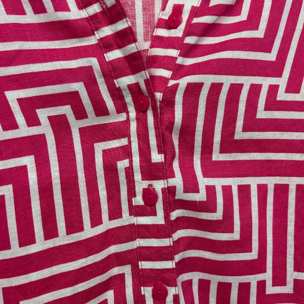 Noni B Pink Linen Shirt - Size 12