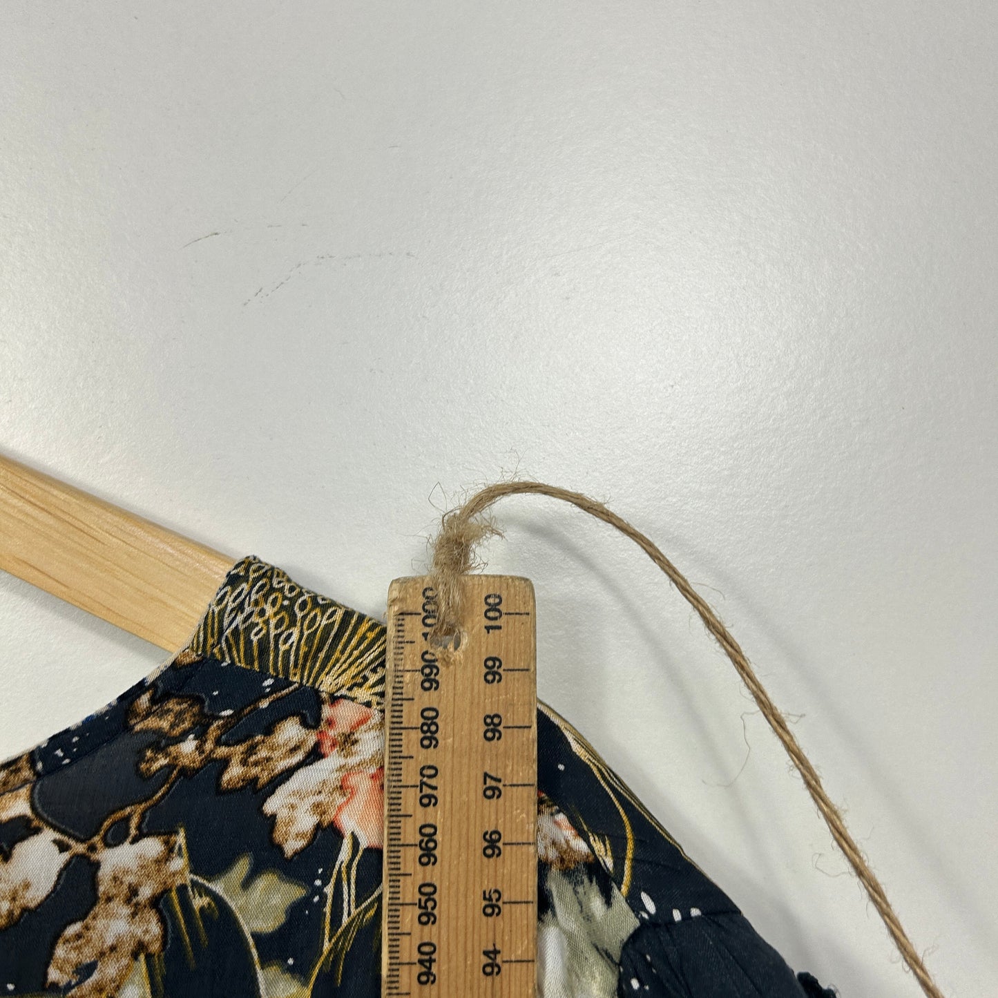 Jaase Navy Floral Print Boho Dress with Ruffle Hem - Size 20