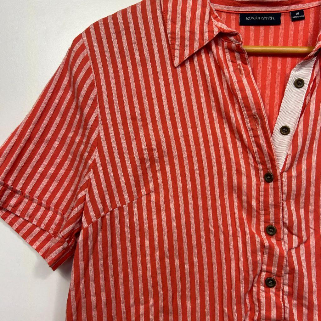 Gordon Smith Coral Cotton Shirt - Size 14