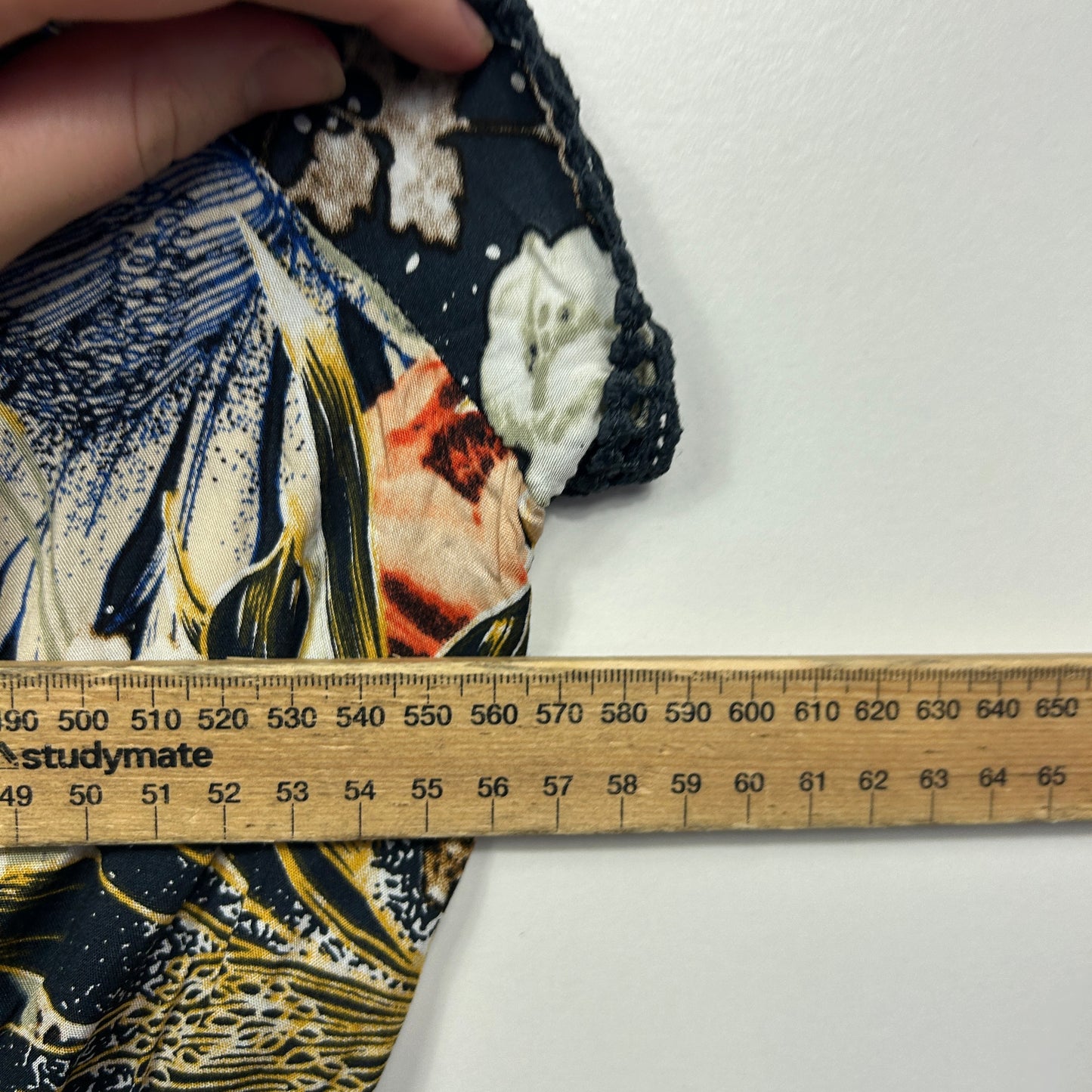 Jaase Navy Floral Print Boho Dress with Ruffle Hem - Size 20