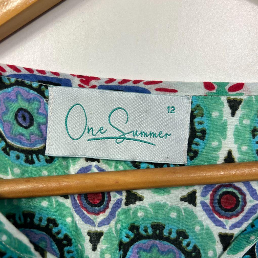 One Summer Multicolour Print Top - Size 12
